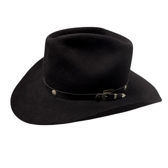 The Roundup 4X Beaver black cowboy hat size 7 1/8 western rancher - Picture 1 of 8